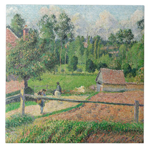 Uitzicht van de Window Camille Pissarro van de kun Tegeltje