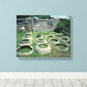 Uitzicht van de winkels canvas afdruk (Insitu (Houten vloer))