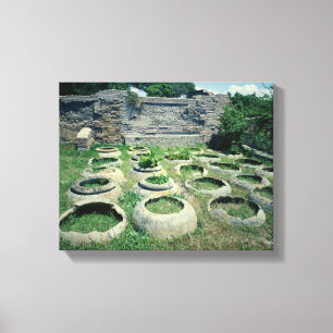 Uitzicht van de winkels canvas afdruk