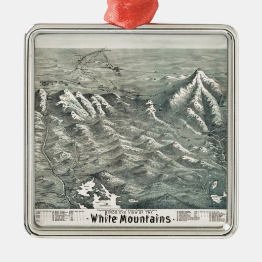 Uitzicht van de witte bergen, New Hampshire 1890 Metalen Ornament (Voorkant)