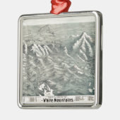 Uitzicht van de witte bergen, New Hampshire 1890 Metalen Ornament (Links)