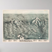 Uitzicht van de witte bergen, New Hampshire 1890 Poster (Voorkant)