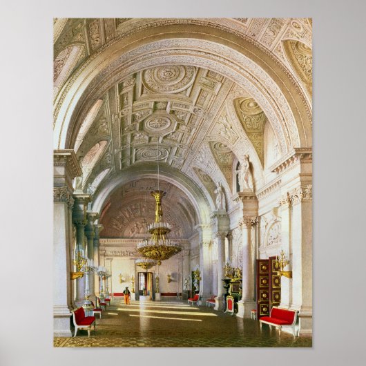 Uitzicht van de Witte Hall in het winterpaleis Poster (Voorkant)