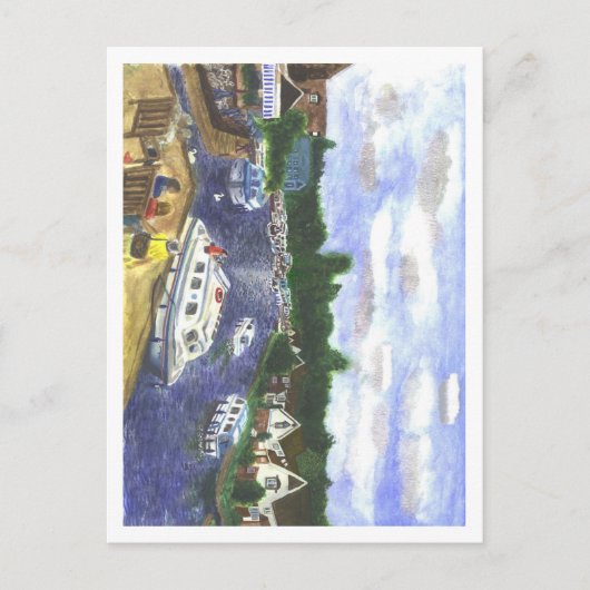 Uitzicht van de Wroxham Bridge Norfolk Broads Briefkaart (Voorkant)