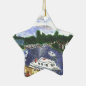 Uitzicht van de Wroxham Bridge Norfolk Broads Keramisch Ornament (Rechts)