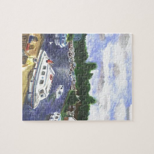 Uitzicht van de Wroxham Bridge Norfolk Broads Legpuzzel (Horizontaal)