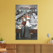 Uitzicht van de zalmkankerij canvas afdruk (Insitu (Woonkamer))