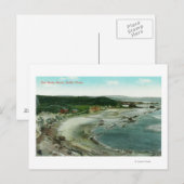 Uitzicht van de zee-Rocks Resort en de Stille Ocea Briefkaart (Voorkant / Achterkant)