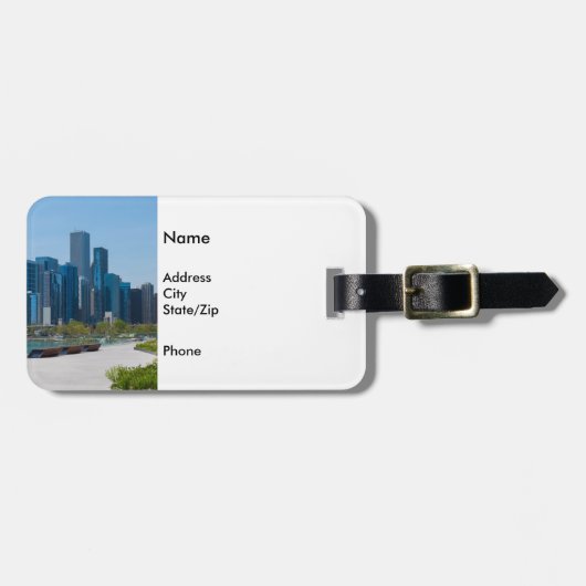 Uitzicht van de zeepier bagagelabel (Voorkant horizontaal)