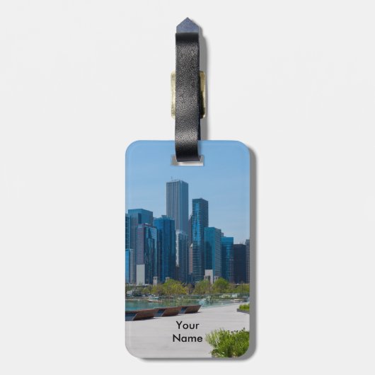 Uitzicht van de zeepier bagagelabel (Achterkant verticaal)