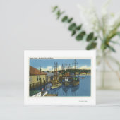 Uitzicht van de Zeilboten gedoceerd in de haven Briefkaart (Staand voorkant)