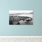 Uitzicht van de zeug, Alaska van de luchtfoto Canvas Afdruk (Insitu (Houten vloer))