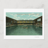 Uitzicht van de zwembad briefkaart (Voorkant)