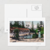 Uitzicht van de zwembad, CA Briefkaart (Voorkant / Achterkant)