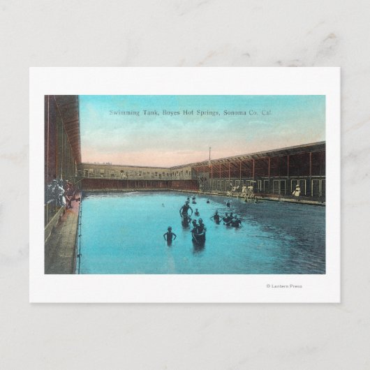 Uitzicht van de Zwemmetrieke TankBoyes Hot Springs Briefkaart (Voorkant)