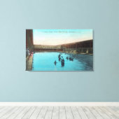 Uitzicht van de Zwemmetrieke TankBoyes Hot Springs Canvas Afdruk (Insitu (Houten vloer))