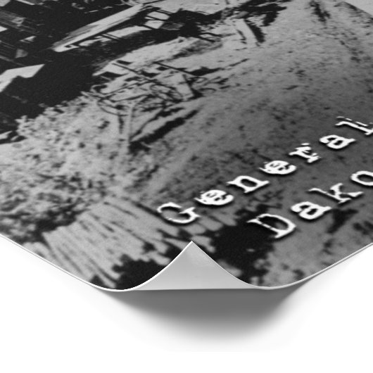 Uitzicht van Deadwood SD in 1876 Poster (Hoek)