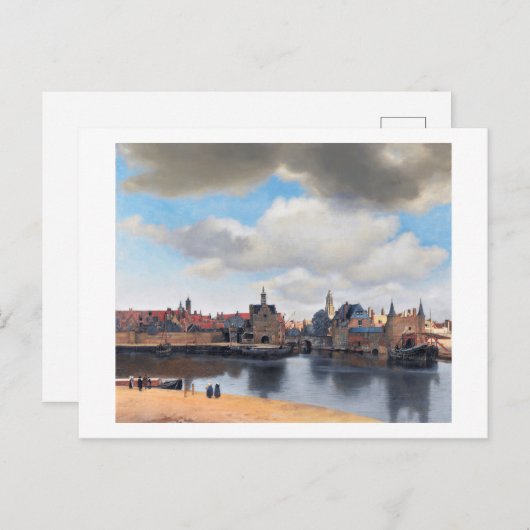 Uitzicht van Delft, Johannes Vermeer, 1659-1660 Briefkaart (Voorkant / Achterkant)