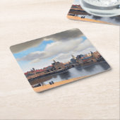 Uitzicht van Delft, Johannes Vermeer, 1659-1660 Kartonnen Onderzetters (Schuin)