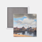 Uitzicht van Delft, Johannes Vermeer, 1659-1660 Magneet (Voorkant / Achterkant)