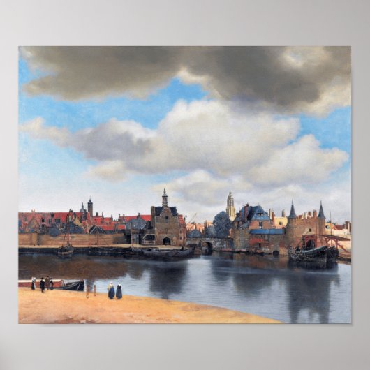 Uitzicht van Delft, Johannes Vermeer, 1659-1660 Poster (Voorkant)