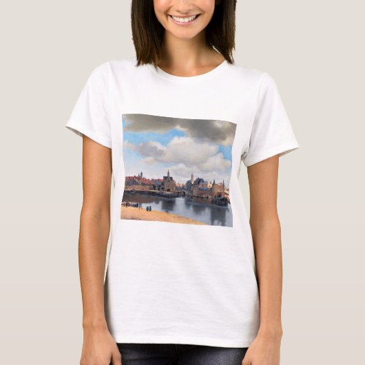 Uitzicht van Delft, Johannes Vermeer, 1659-1660 T-shirt (Voorkant)