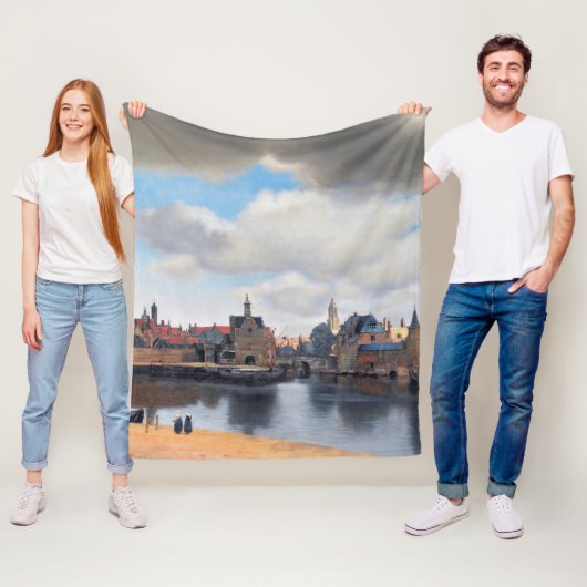 Uitzicht van Delft, Johannes Vermeer Fleece Deken (In situ)