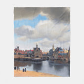 Uitzicht van Delft, Johannes Vermeer Fleece Deken (Voorkant)