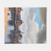 Uitzicht van Delft, Johannes Vermeer Fleece Deken (Voorkant (Horizontaal))