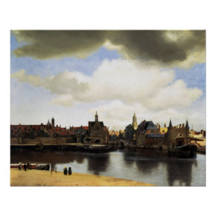 Uitzicht van Delft Johannes Vermeer Glossy Perfect Poster
