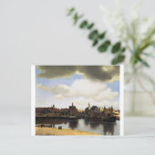 Uitzicht van Delft van Johannes Vermeer Briefkaart (Staand voorkant)