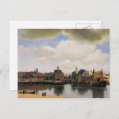 Uitzicht van Delft van Johannes Vermeer Briefkaart (Voorkant / Achterkant)
