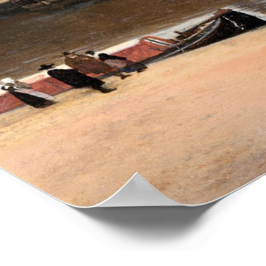 Uitzicht van Delft van Johannes Vermeer Poster (Hoek)