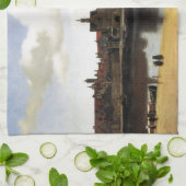 Uitzicht van Delft van Johannes Vermeer Theedoek (Gevouwen)