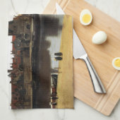 Uitzicht van Delft van Johannes Vermeer Theedoek (Quarter Fold)