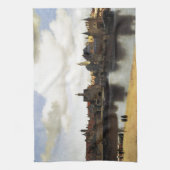 Uitzicht van Delft van Johannes Vermeer Theedoek (Verticaal)