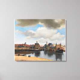 Uitzicht van Delft Vermeer Canvas Afdruk