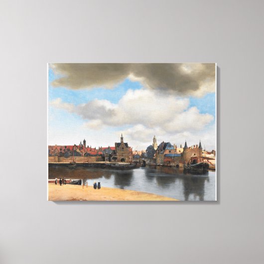 Uitzicht van Delft Vermeer Canvas Afdruk (Voorkant)