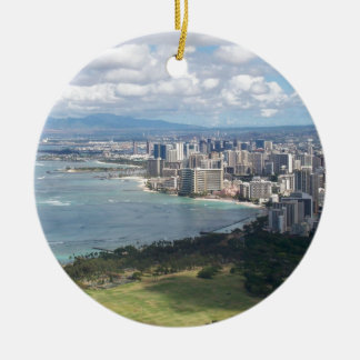 UITZICHT VAN DIAMOND HEAD-OAHU, HAWAII KERAMISCH ORNAMENT