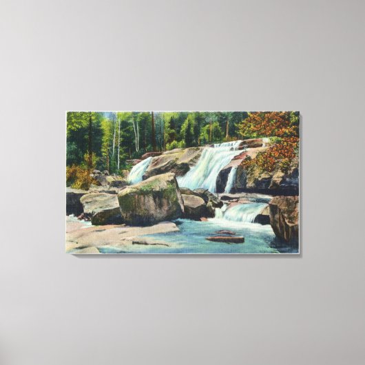 Uitzicht van Diana's Bath Canvas Afdruk (Voorkant)