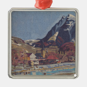 Uitzicht van Dolný Kubín door Arnold Peter Weisz Metalen Ornament