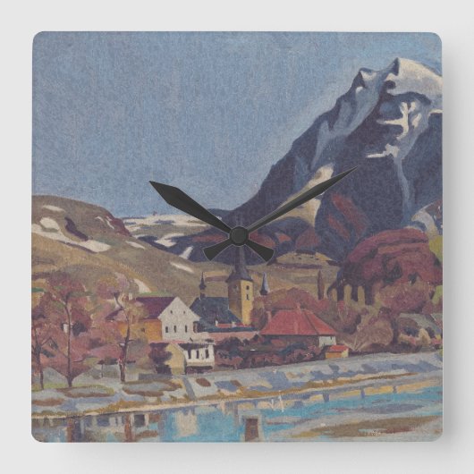 Uitzicht van Dolný Kubín door Arnold Peter Weisz Vierkante Klok (Voorkant)