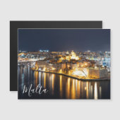 Uitzicht van drie steden op Malta 's nachts (Voorkant / Achterkant)