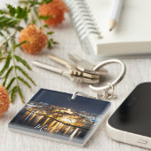 Uitzicht van drie steden op Malta 's nachts Sleutelhanger (Voorkant Rechts)