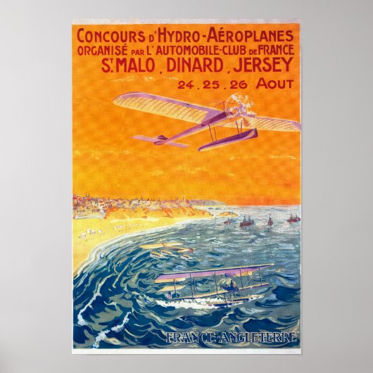 Uitzicht van drijfvliegtuigen in Poster van lucht (Voorkant)