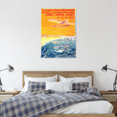 Uitzicht van drijfvliegtuigen in Poster van lucht Canvas Afdruk (Insitu (Slaapkamer))