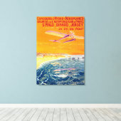 Uitzicht van drijfvliegtuigen in Poster van lucht Canvas Afdruk (Insitu (Houten vloer))