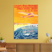 Uitzicht van drijfvliegtuigen in Poster van lucht Canvas Afdruk (Insitu (Woonkamer))