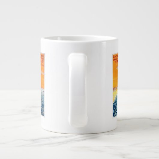 Uitzicht van drijfvliegtuigen in Poster van lucht Grote Koffiekop (Achterkant)