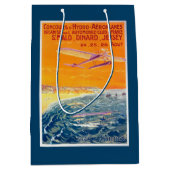 Uitzicht van drijfvliegtuigen in Poster van lucht  Medium Cadeauzakje (Voorkant)